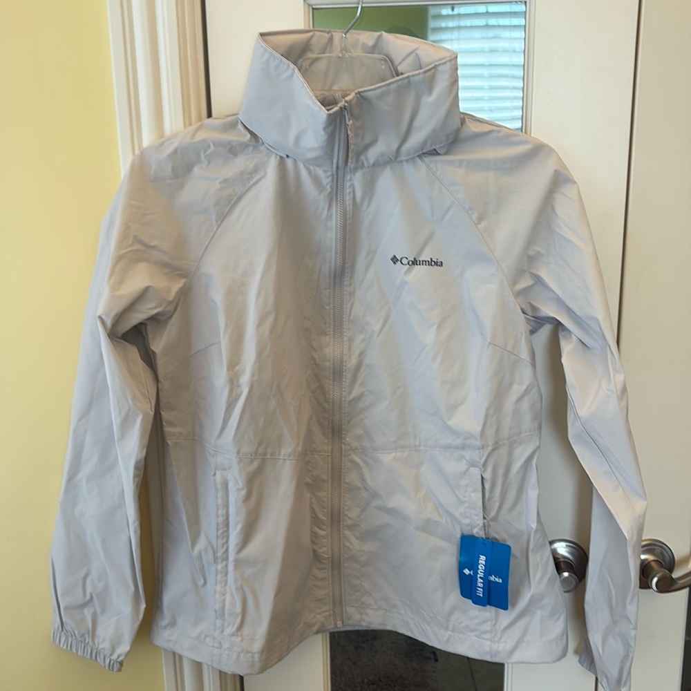 NWT Columbia lightweight light grey jacket L